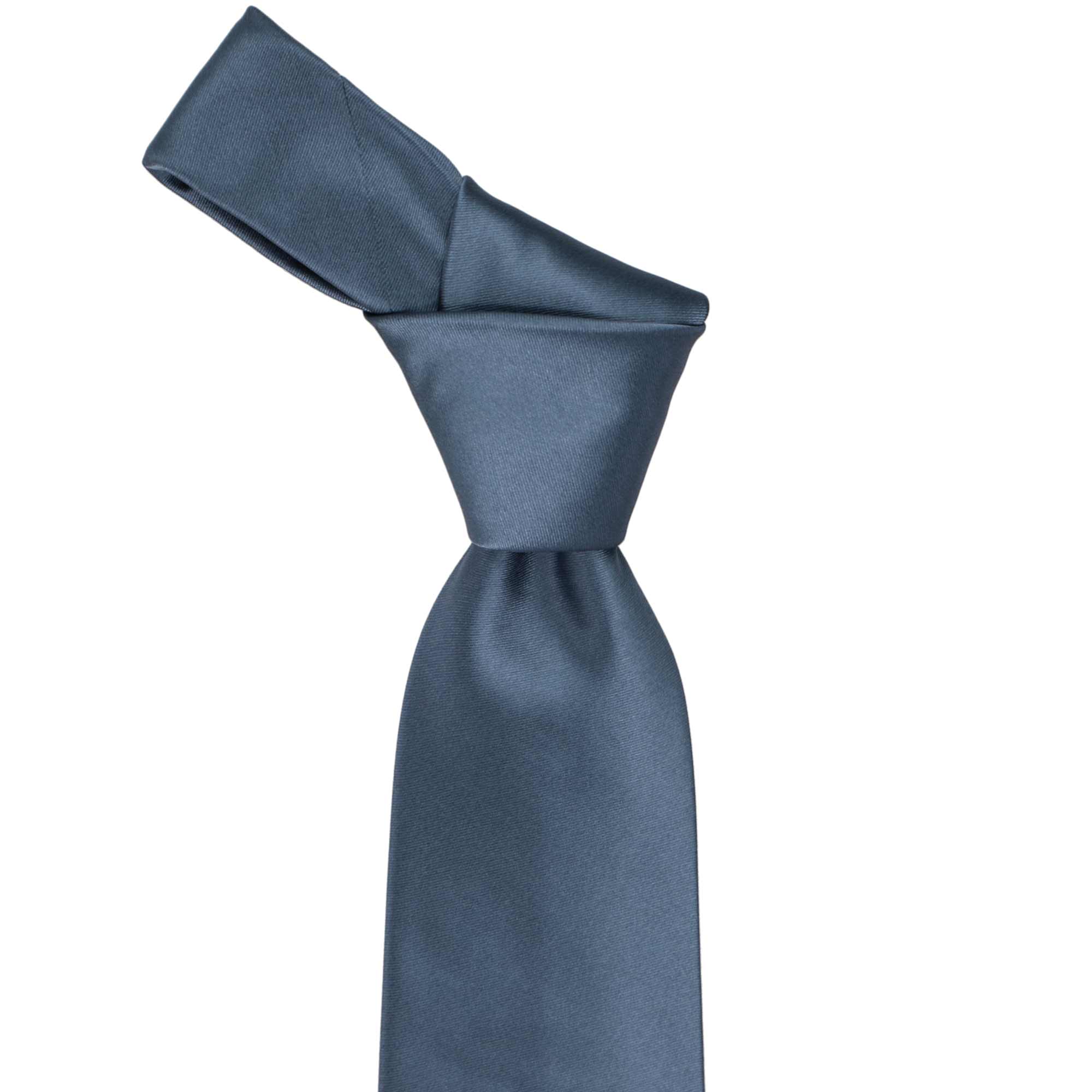Dusty Blue Premium Extra Long Solid Color Necktie TieMart