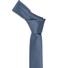 Load image into Gallery viewer, Dusty blue skinny necktie knot