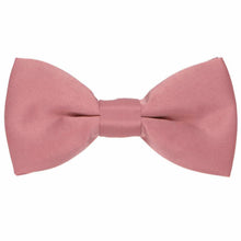 Load image into Gallery viewer, Front of a dusty rose clip-on bow tie