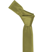 Load image into Gallery viewer, Fern green skinny tie knot