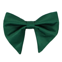 Load image into Gallery viewer, A dark green oversized teardrop bow tie, pre-tied