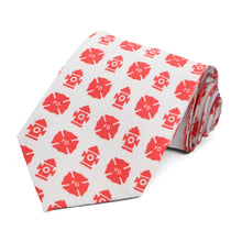 Load image into Gallery viewer, Firefighter-themed necktie in red and gray