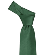 Load image into Gallery viewer, Knot on a forest green necktie