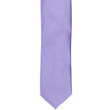 Load image into Gallery viewer, The front of a freesia skinny tie, laid out flat