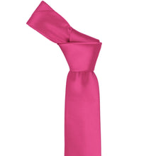 Load image into Gallery viewer, Fuchsia Slim Solid Color Necktie, 2.5" Width