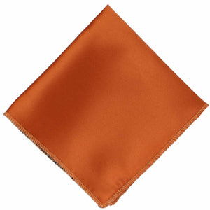 A ginger orange solid color pocket square
