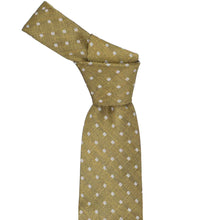 Load image into Gallery viewer, Knot on a gold dotted silk tie
