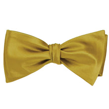 Load image into Gallery viewer, Gold self-tie bow tie, tied