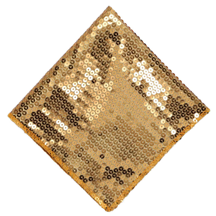 A gold sequin covered bow tie