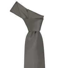 Load image into Gallery viewer, Knot tied on a graphite gray necktie