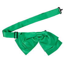 Load image into Gallery viewer, A green floppy bow tie with the adjustable band collar