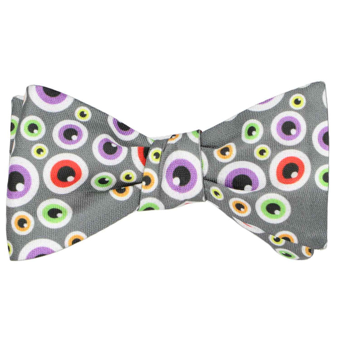 Halloween eyeball self-tie bow tie, tied
