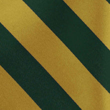 Load image into Gallery viewer, Close-up of hunter green and gold striped fabric