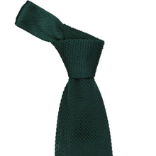 Load image into Gallery viewer, Knotted collar on a hunter green knit tie