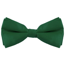 Load image into Gallery viewer, A pre-tied hunter green silk bow tie