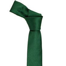 Load image into Gallery viewer, Knotted hunter green silk tie