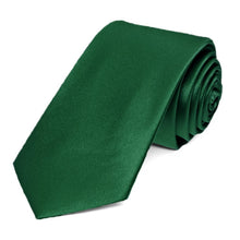 Load image into Gallery viewer, A hunter green silk slim tie
