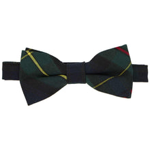 Load image into Gallery viewer, Plaid bow tie with green, red, and yellow pattern on a white background