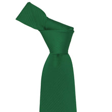 Load image into Gallery viewer, Knot on a kelly green herringbone necktie on a white background