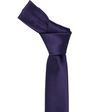 Load image into Gallery viewer, Lapis purple skinny tie knot
