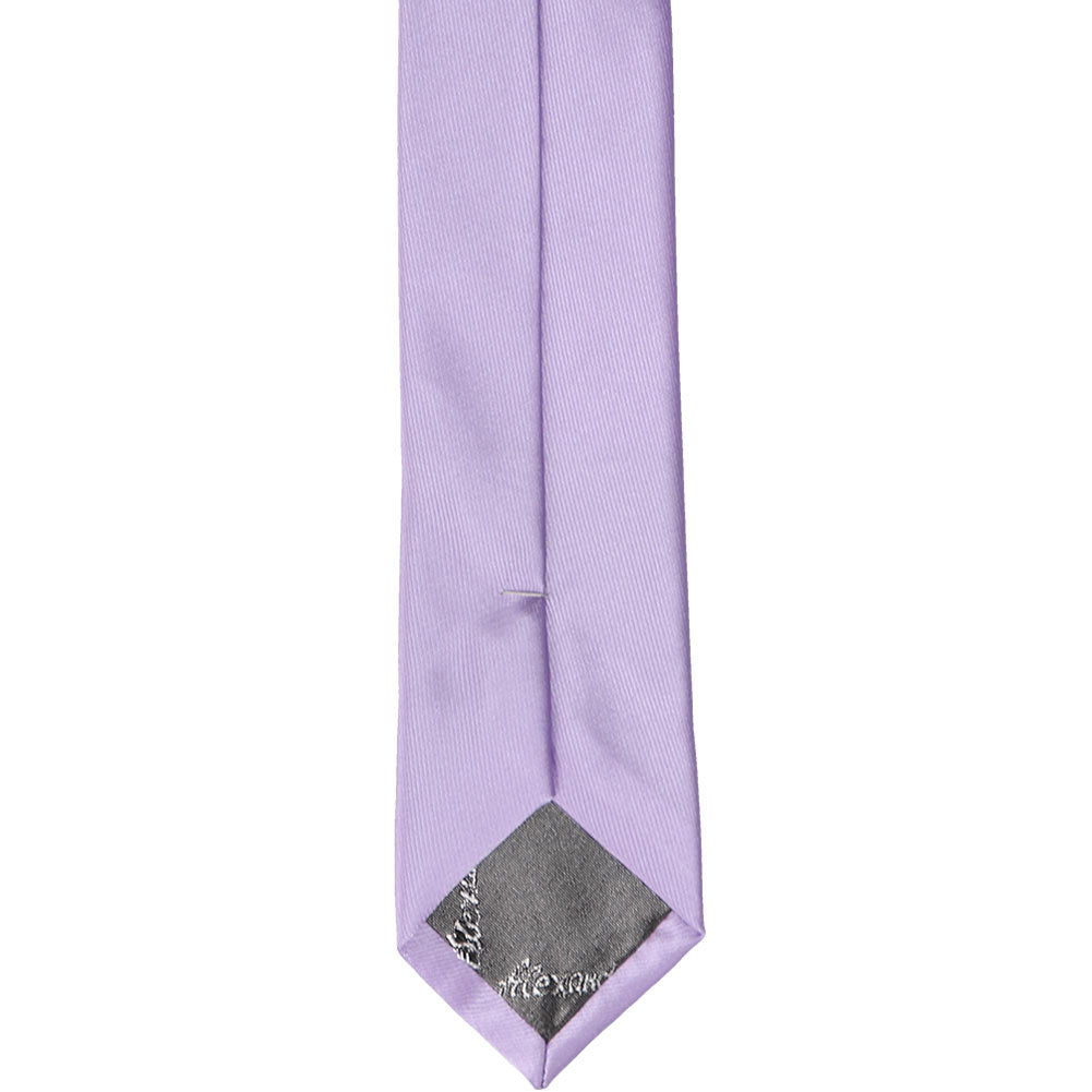Lavender Skinny Solid Color Necktie, 2