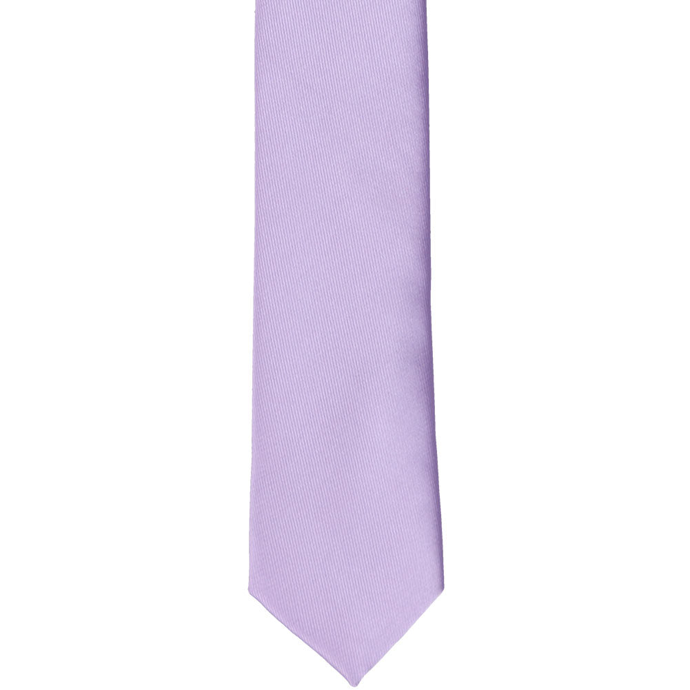 Lavender Skinny Solid Color Neckties 2