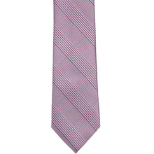 Load image into Gallery viewer, Front view of an English lavender glen plaid necktie