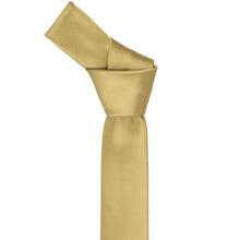 Load image into Gallery viewer, A light gold skinny tie knot