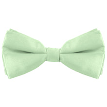 Load image into Gallery viewer, A light mint green silk pre-tied bow tie