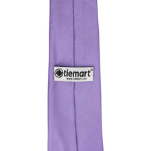 Load image into Gallery viewer, Tag on a light purple solid tie