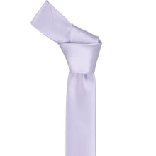 Load image into Gallery viewer, The knot on a lilac skinny tie