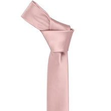 Load image into Gallery viewer, A mauve skinny tie knot