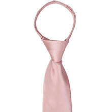 Load image into Gallery viewer, The knot and collar on a mauve zipper tie