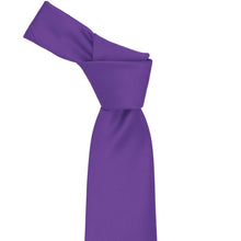 Load image into Gallery viewer, Purple knotted necktie on a white background