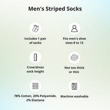 Load image into Gallery viewer, Turquoise and Navy Blue Striped Socks