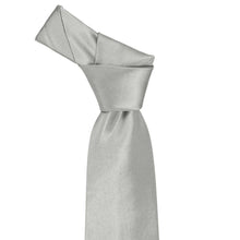 Load image into Gallery viewer, Tied knot on a mercury silver necktie