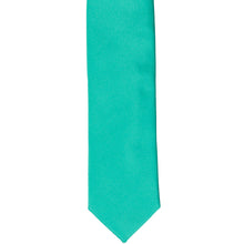 Load image into Gallery viewer, The front of a mermaid skinny tie, laid flat