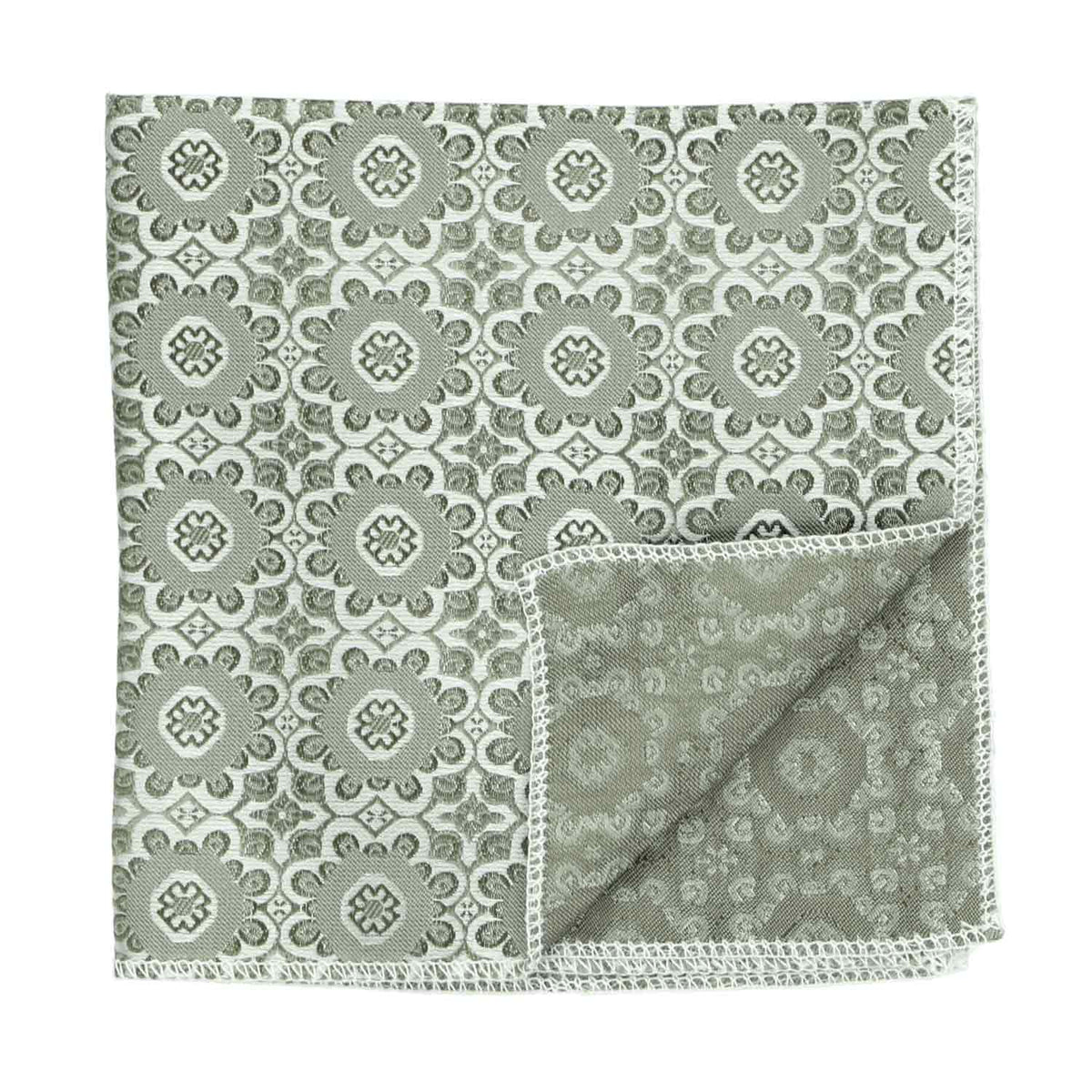 Mint Green Floral Pattern Pocket Square | Shop at TieMart – TieMart, Inc.