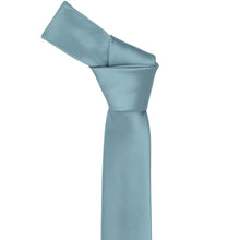 Load image into Gallery viewer, Mystic blue skinny tie with a knot at the top