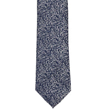 Load image into Gallery viewer, The front of a navy blue and silver pebble pattern necktie