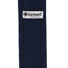 Load image into Gallery viewer, Navy blue knit tie with TieMart logo on a white background