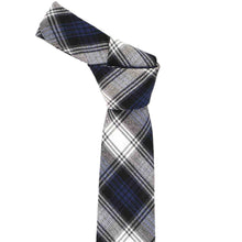 Load image into Gallery viewer, Navy blue plaid tie knot