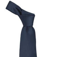 Load image into Gallery viewer, Navy blue knotted tie on a white background