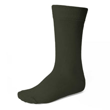 Load image into Gallery viewer, Olive green sock on a white background