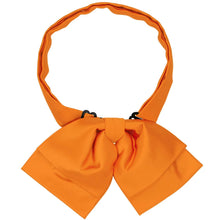 Load image into Gallery viewer, Bright orange floppy bow tie with an attached matching orange neckband, displayed against a solid white background.
