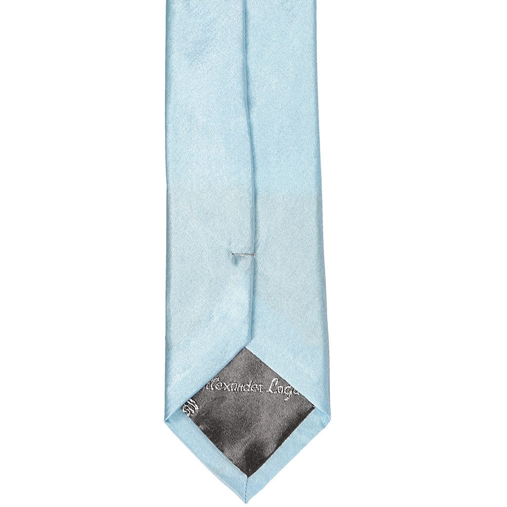 Pale Blue Slim Solid Color Necktie, 2.5