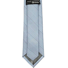 Load image into Gallery viewer, Back of a pastel blue glen plaid tie