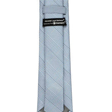 Load image into Gallery viewer, Tag on a pastel blue glen plaid necktie