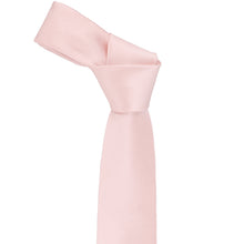 Load image into Gallery viewer, Knot on a pastel pink silk slim tie