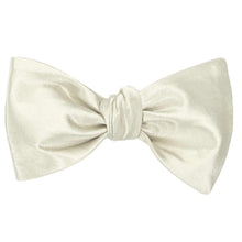 Load image into Gallery viewer, Pearl self-tie bow tie, tied
